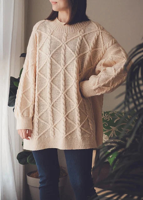Oversized Cable Sweater Knitting Pattern