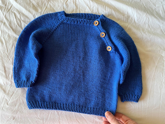 Kids Button Sweater Knitting Pattern