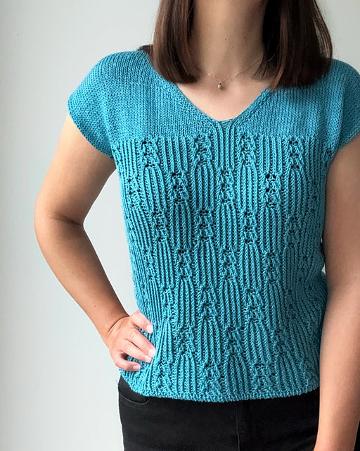 Textured Summer Tee Knitting Pattern