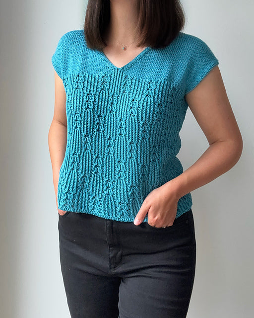 Textured Summer Tee Knitting Pattern