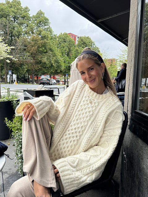 Textured Aran Sweater Knitting Pattern