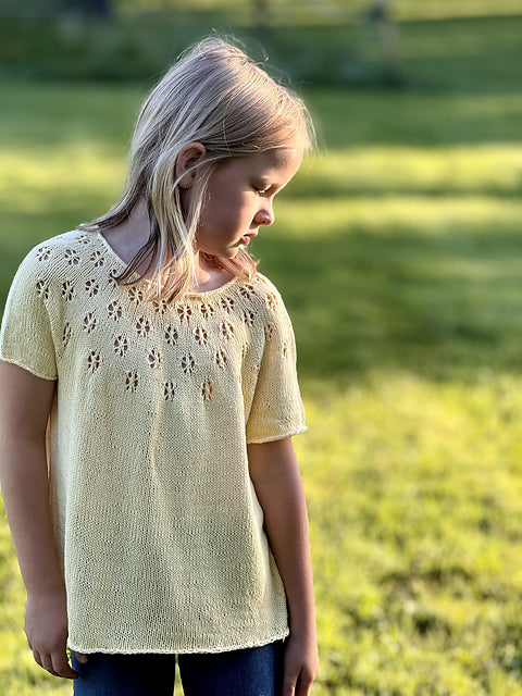 Kids Lace Blouse Knitting Pattern