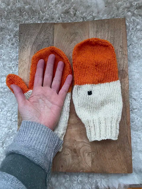 Duck Mittens Knitting Pattern