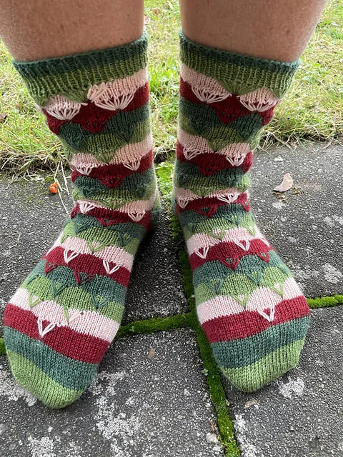 Striped Socks  Knitting Pattern