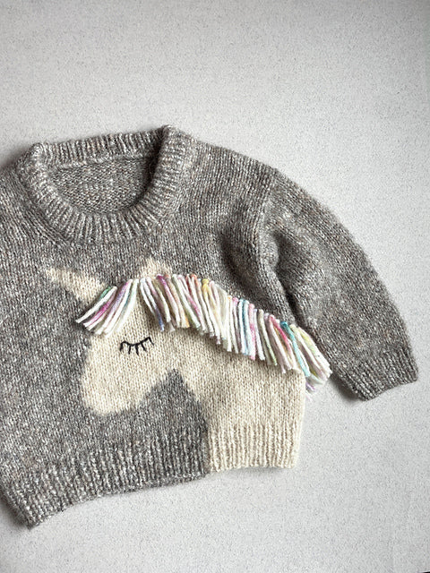 Kids Unicorn Sweater Knitting Pattern