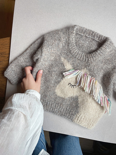 Kids Unicorn Sweater Knitting Pattern