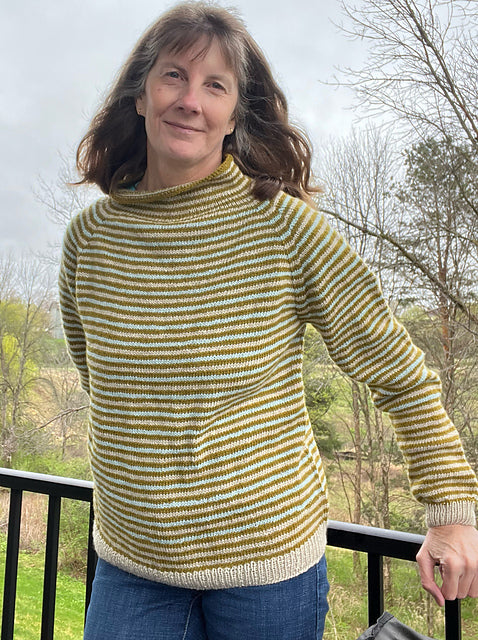 Relaxed Stripe Sweater Knitting Pattern