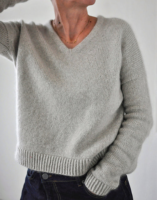Simple V Neck Knitting Pattern