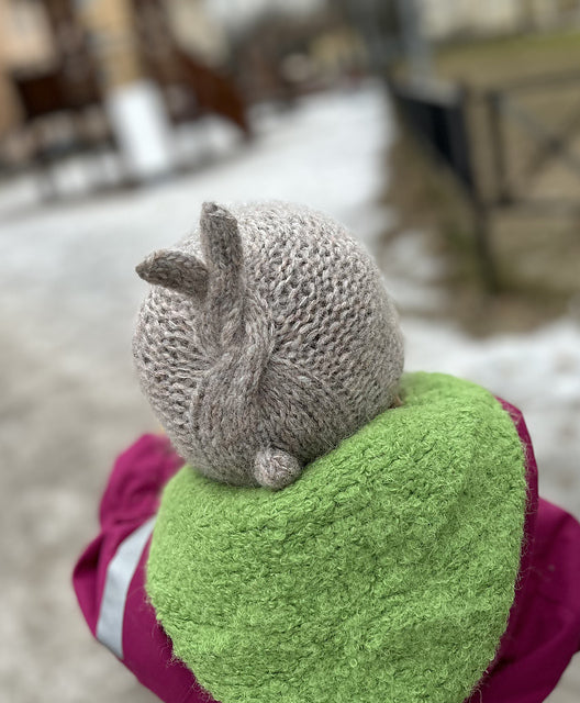 Beanie Bunny Tail Knitting Pattern