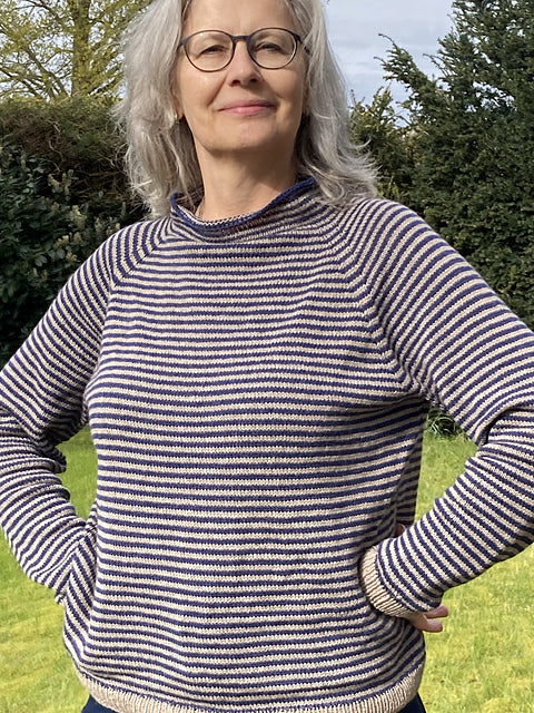 Relaxed Stripe Sweater Knitting Pattern