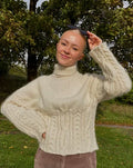 Cable Raglan Sweater Knitting Pattern