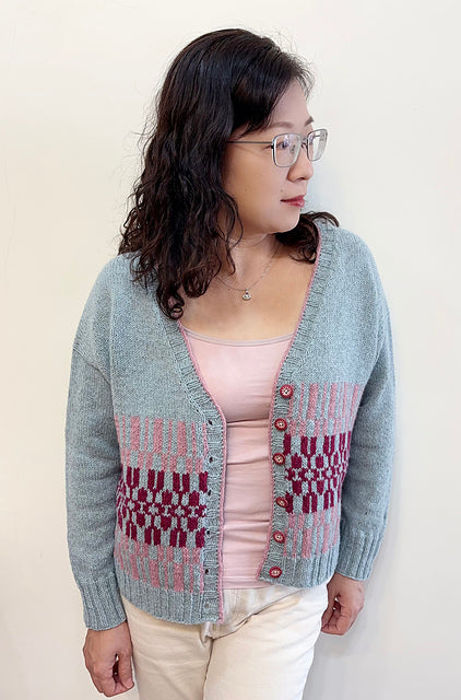 Button Neck Cardigan Knitting Pattern