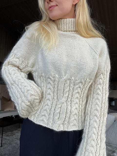 Cable Raglan Sweater Knitting Pattern