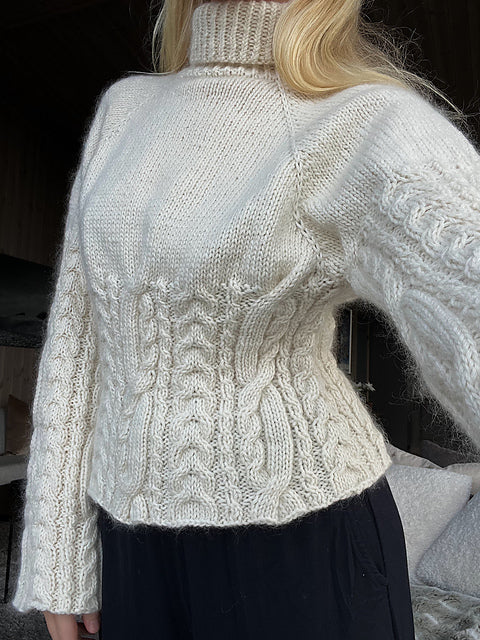 Cable Raglan Sweater Knitting Pattern