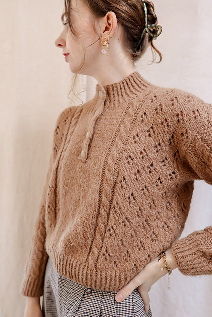 Henley Sweater Knitting Pattern