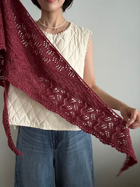 Lace Crescent Shawl Knitting Pattern