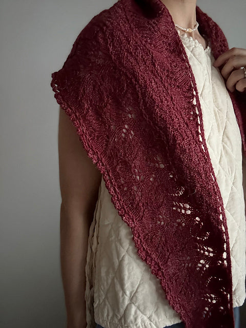Lace Crescent Shawl Knitting Pattern