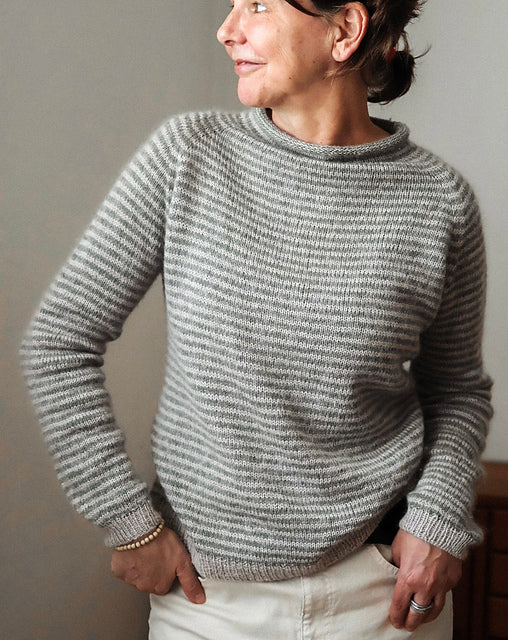 Relaxed Stripe Sweater Knitting Pattern