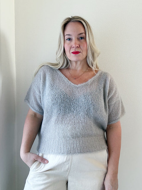 V Neck Blouse Knitting Pattern