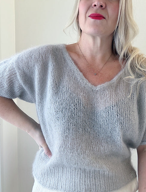 V Neck Blouse Knitting Pattern