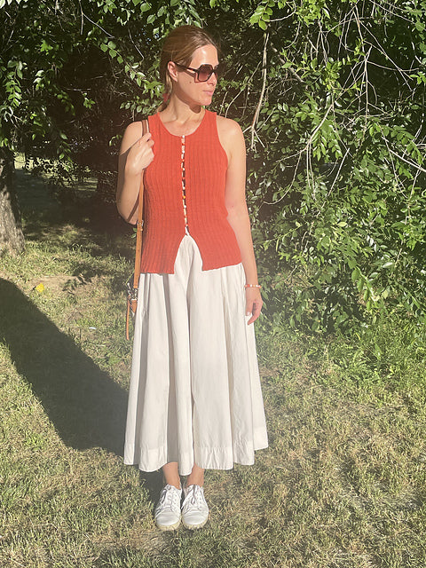 Button Front Top Knitting Pattern