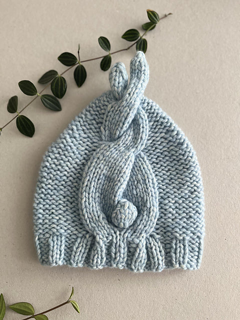 Beanie Bunny Tail Knitting Pattern