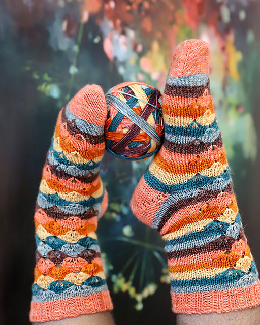 Striped Socks  Knitting Pattern