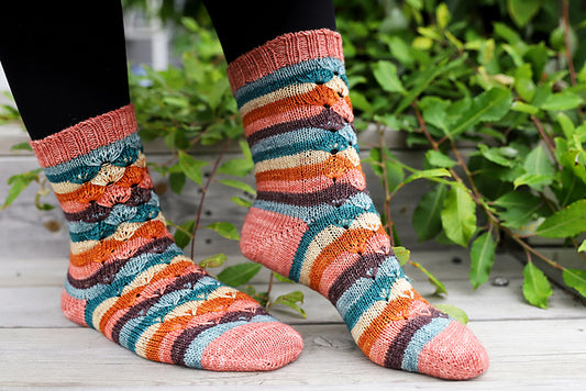 Striped Socks  Knitting Pattern
