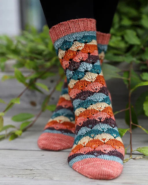 Striped Socks  Knitting Pattern