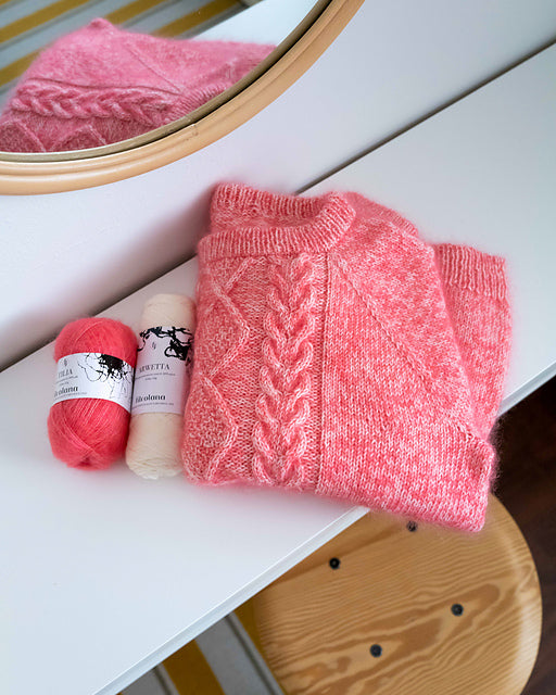 Diamond Cable Sweater Knitting Pattern