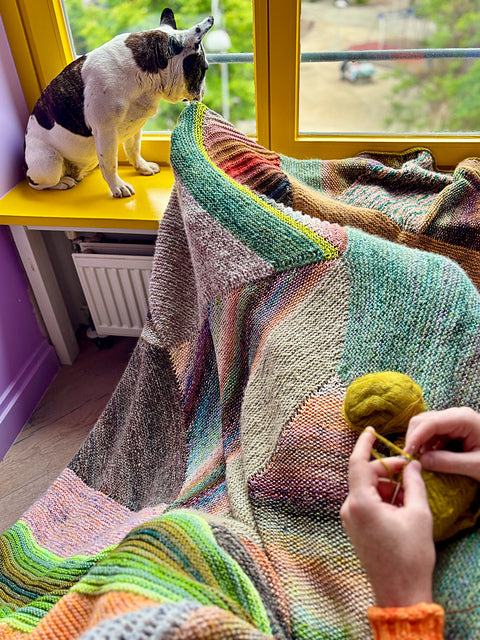 Marled Blanket Knitting Pattern