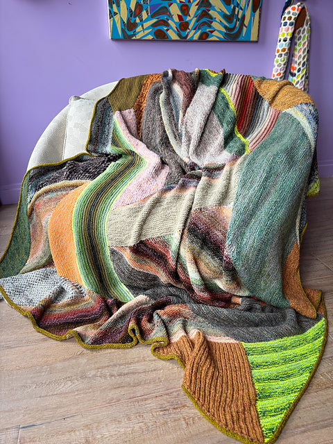 Marled Blanket Knitting Pattern