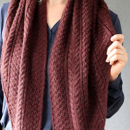 Cable Shawl Knitting Pattern