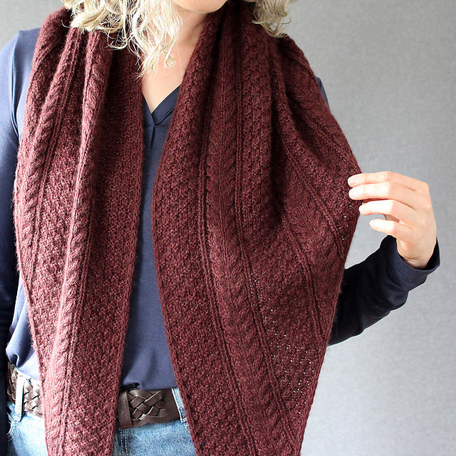 Cable Shawl Knitting Pattern
