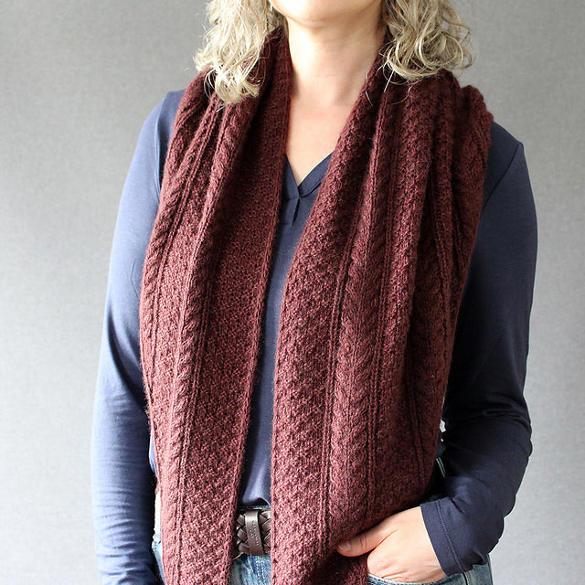 Cable Shawl Knitting Pattern
