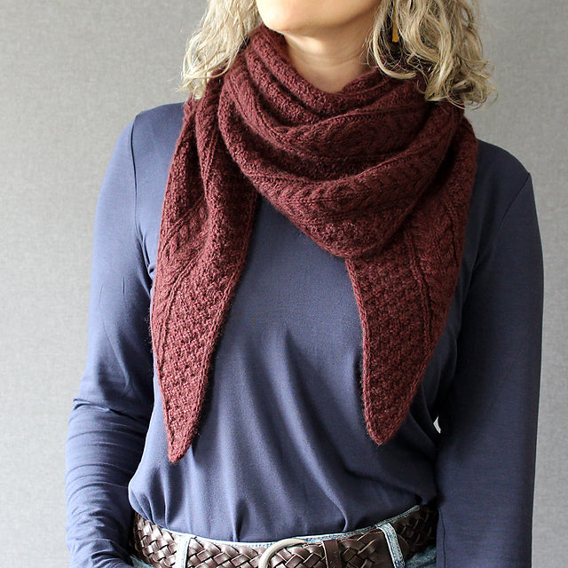 Cable Shawl Knitting Pattern