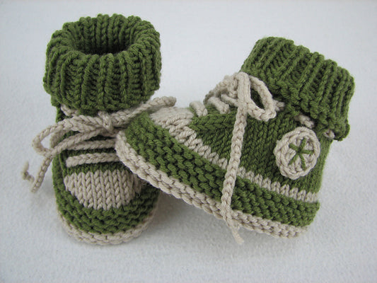 Baby Sneakers Knitting Pattern