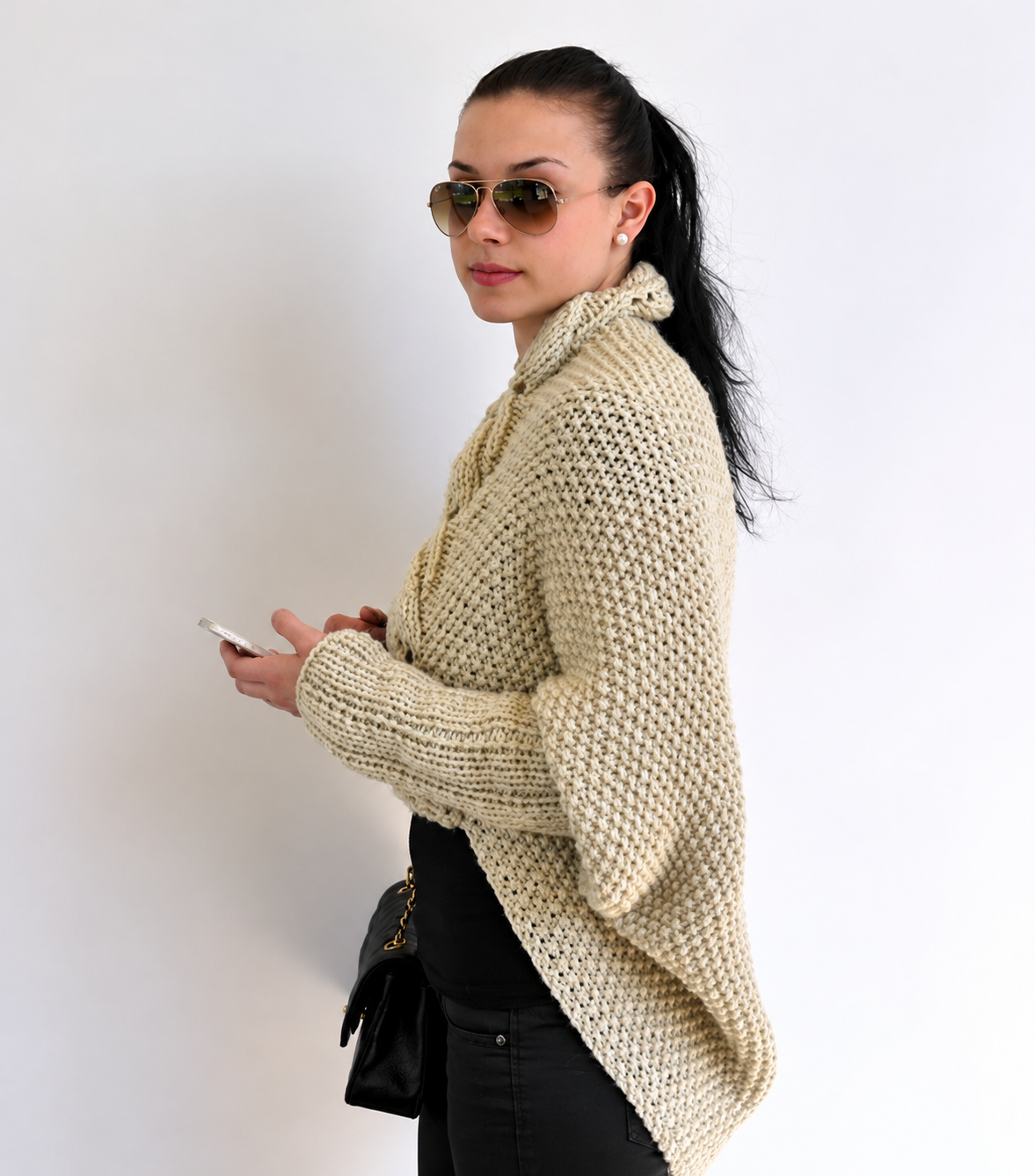 Leaf Lace Cocoon Cardigan Knitting Pattern