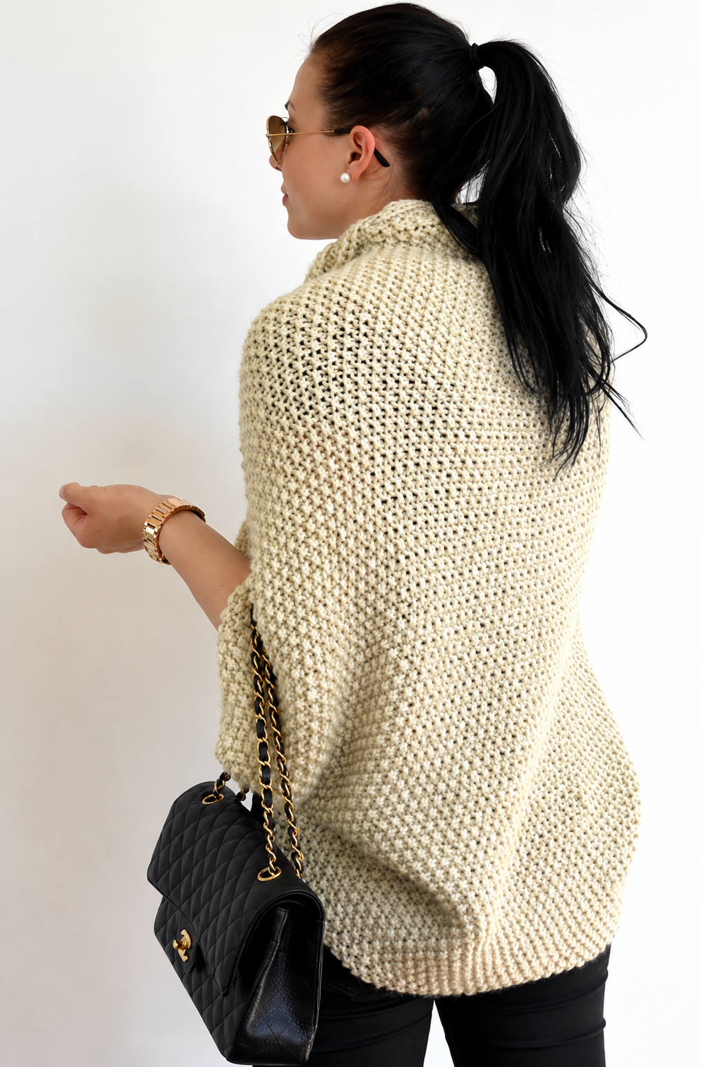 Leaf Lace Cocoon Cardigan Knitting Pattern