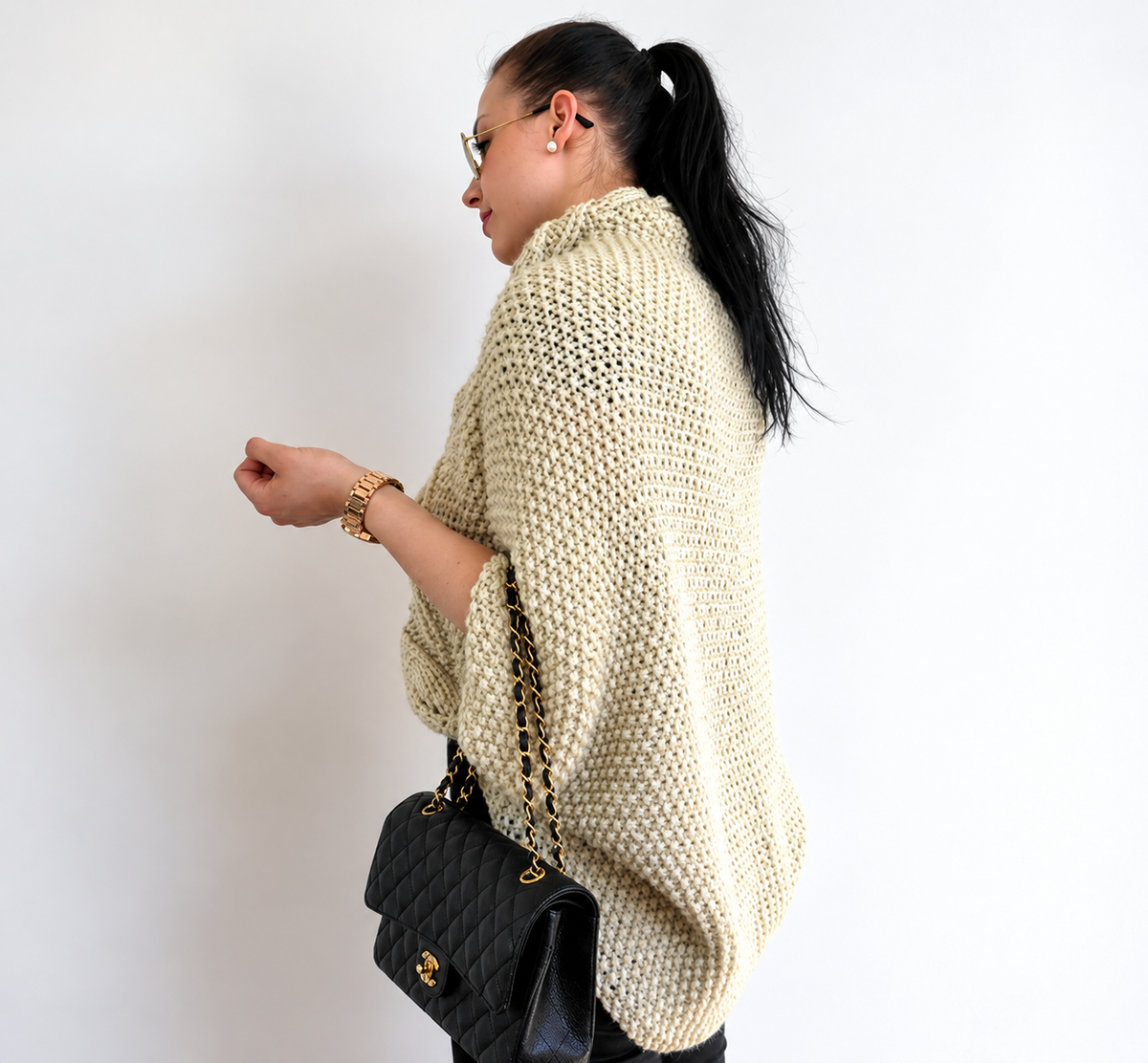 Leaf Lace Cocoon Cardigan Knitting Pattern