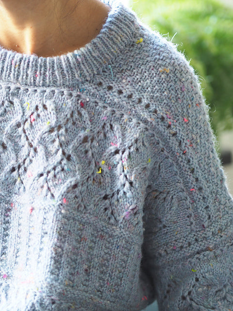 Vine Lace Pullover Knitting Pattern