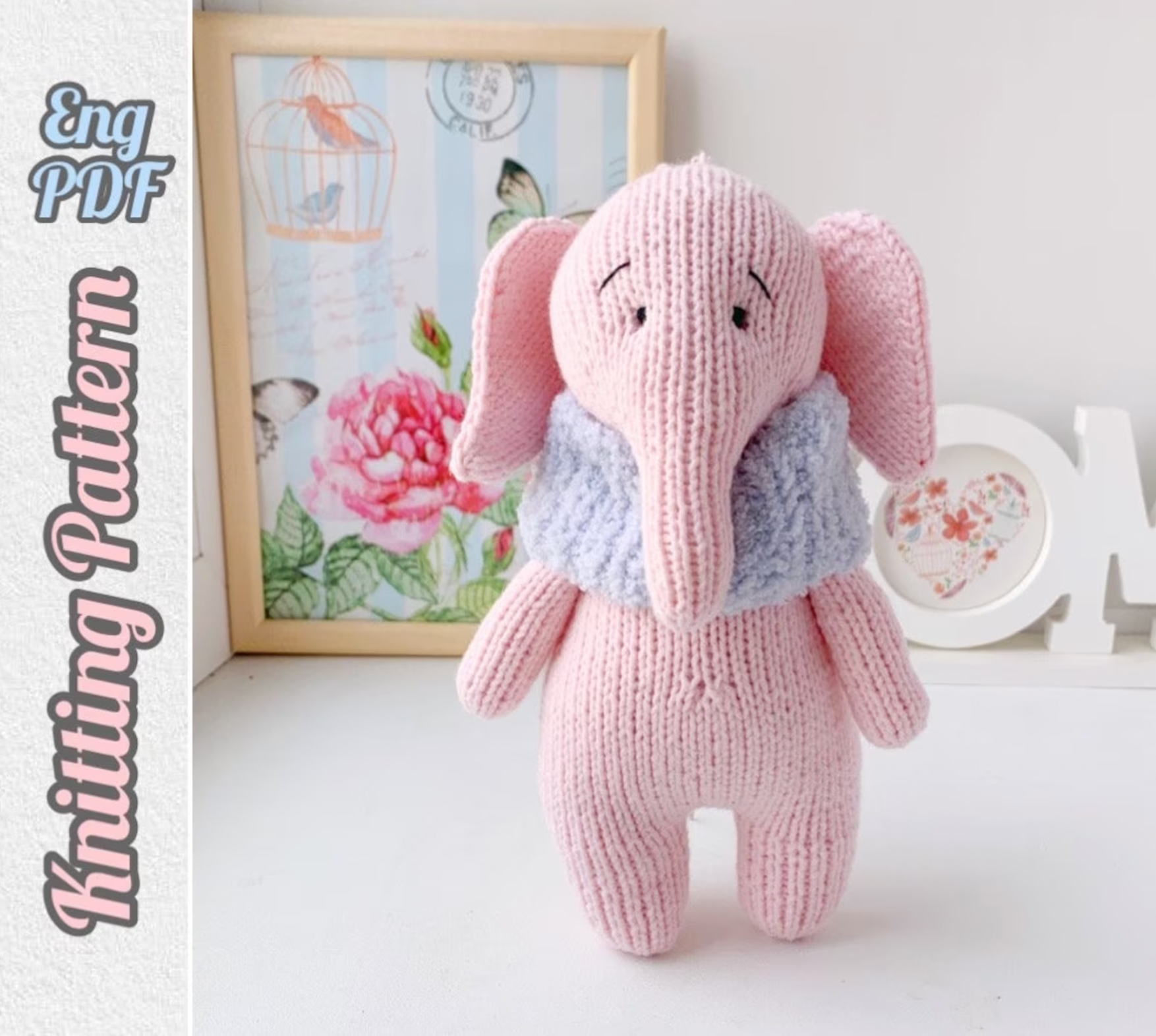 Pink Elephant Knitting Pattern