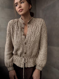 Peplum Cable Cardigan Knitting Pattern