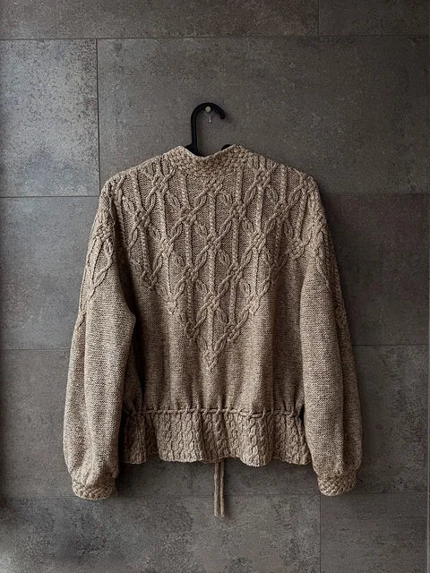 Peplum Cable Cardigan Knitting Pattern