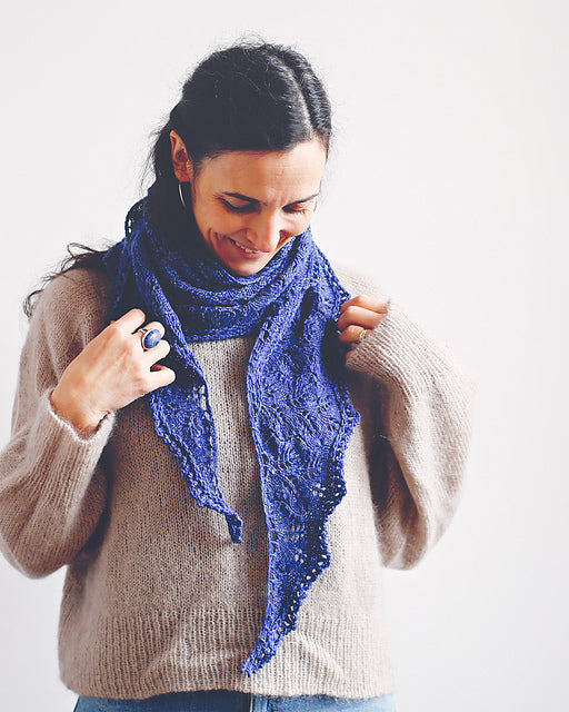 Lace Crescent Shawl Knitting Pattern