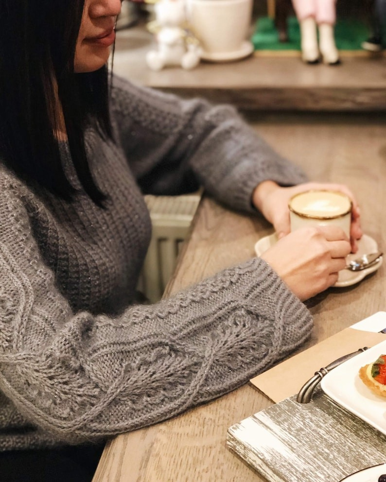 Chic Lace Sweater Knitting Pattern