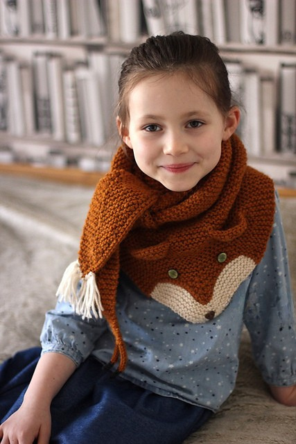 Fox Scarf  Knitting Pattern