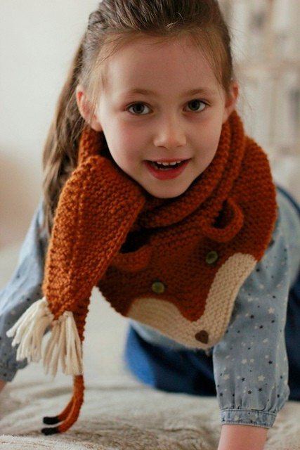 Fox Scarf  Knitting Pattern