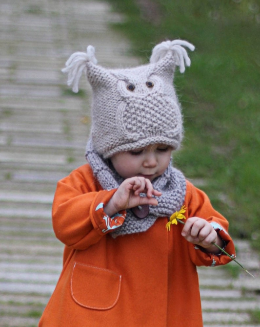 Owl Beanie Knitting Pattern