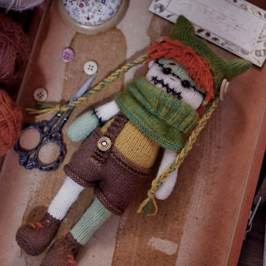 Halloween Doll Owen Knitting Pattern
